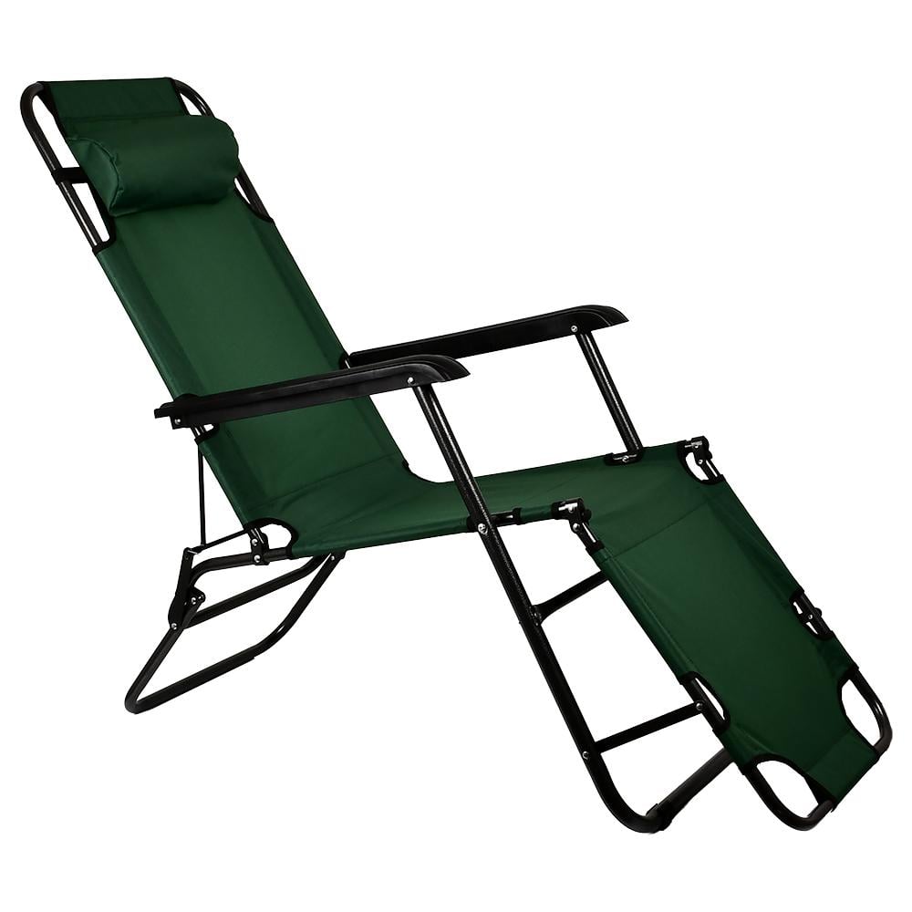 Кресло-шезлонг с подушкой Stenson MH-3068L-1 178x60x80 см Зеленый (27918525)