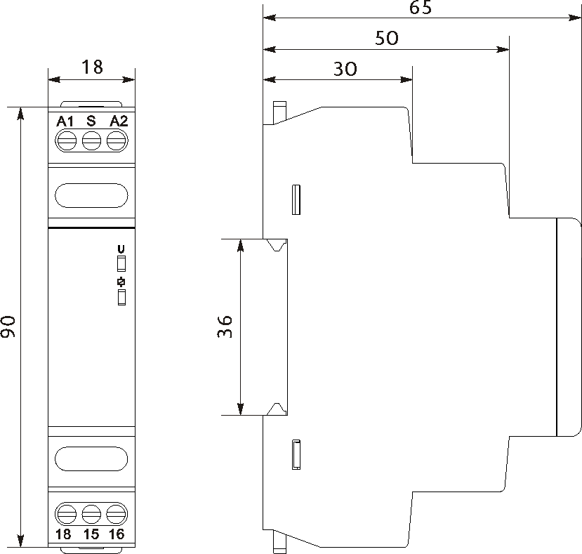 Реле з функцією пам’ять FRT25 1 24-240VAC/DC50/60HZ імпульсне - фото 2