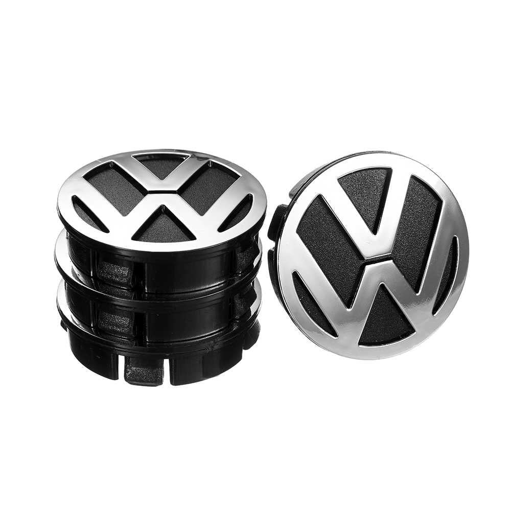 Заглушка колесного диска VW 60x55 мм 4 шт. Черный (00000044877)