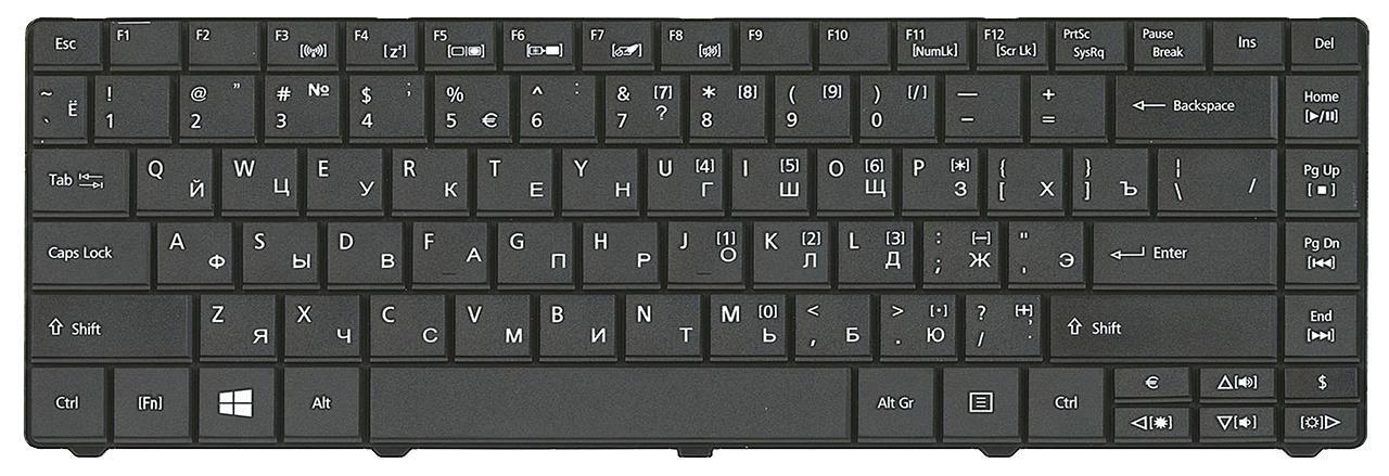 Клавиатура для ноутбука Acer Aspire E1-421 матовая (KB.I140A.159)