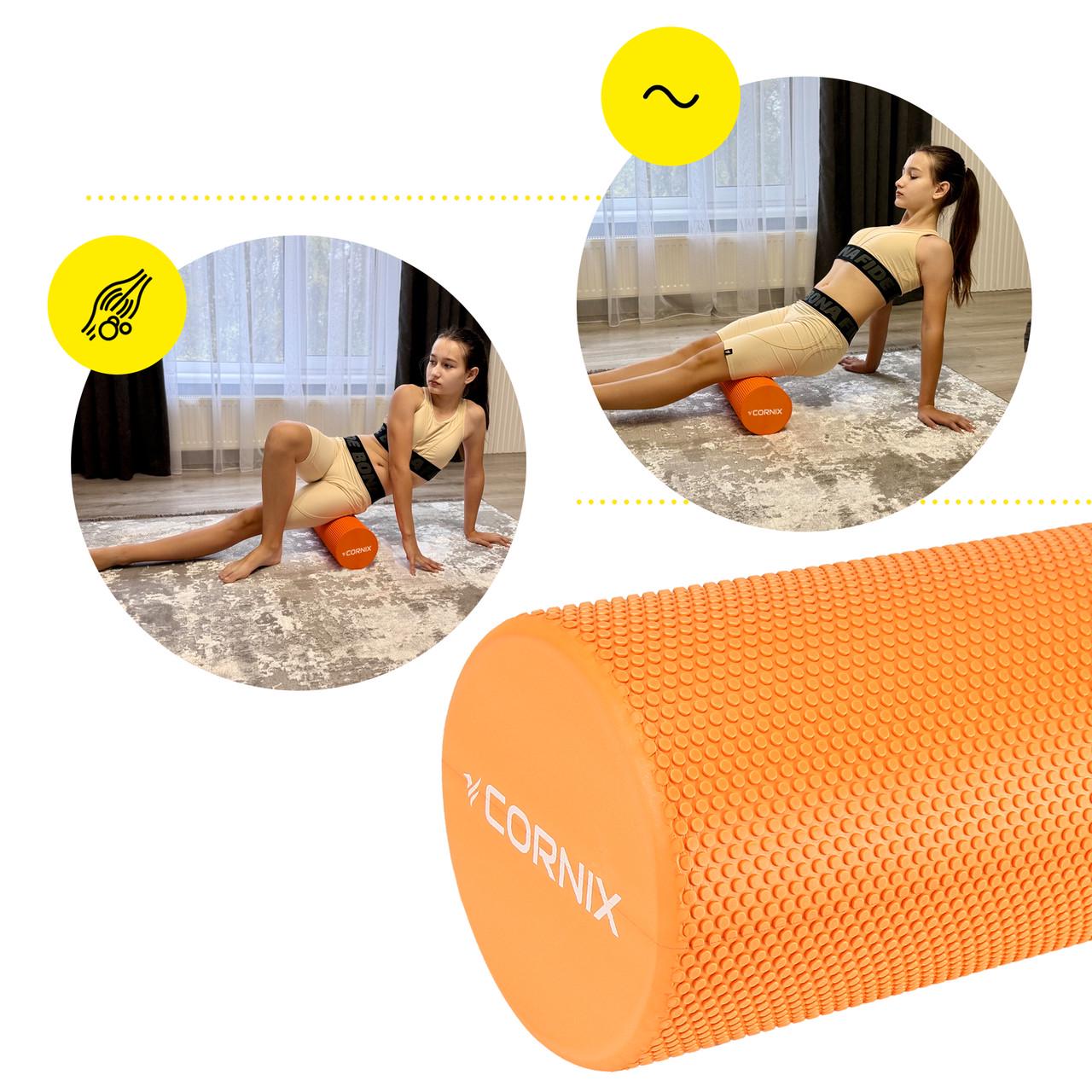 Масажний ролик Cornix EVA+ 45х15 см Orange (XR-0302) - фото 2
