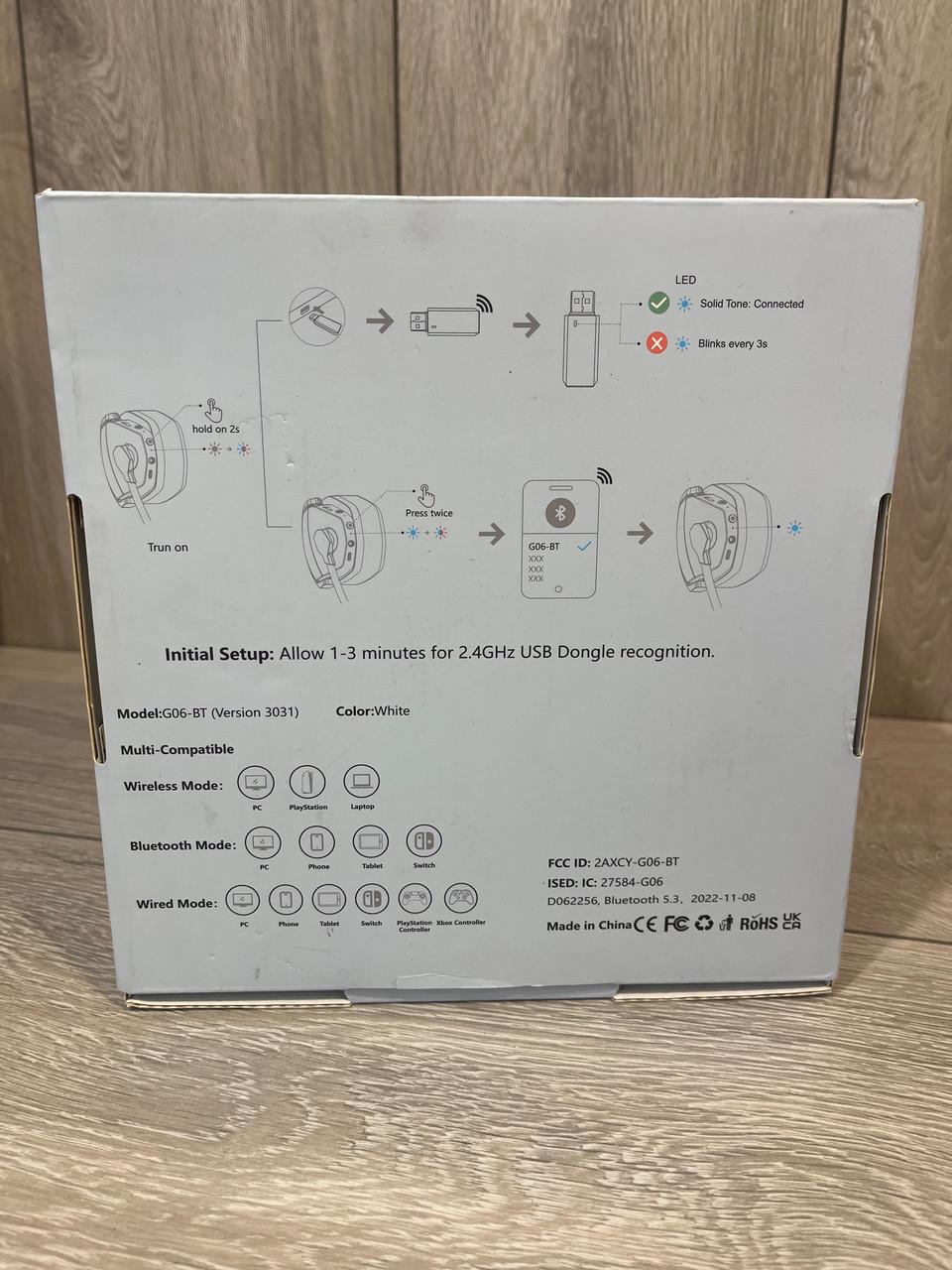Гарнітура Nubwo G06-BT Version 3031 2,4 ГГц Bluetooth White - фото 10 Гарнітура Nubwo G06-BT Version 3031 2,4 ГГц Bluetooth White - фото 10