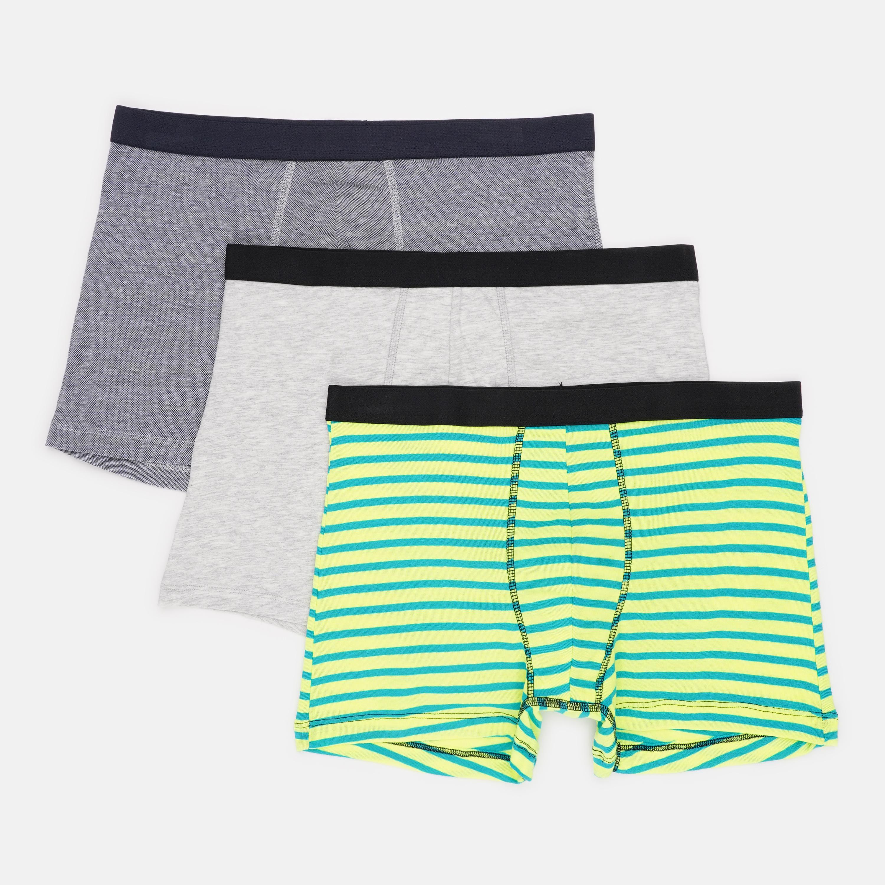 Труси Basic Collection 3 шт. L Салатово-сірий (1438090435)