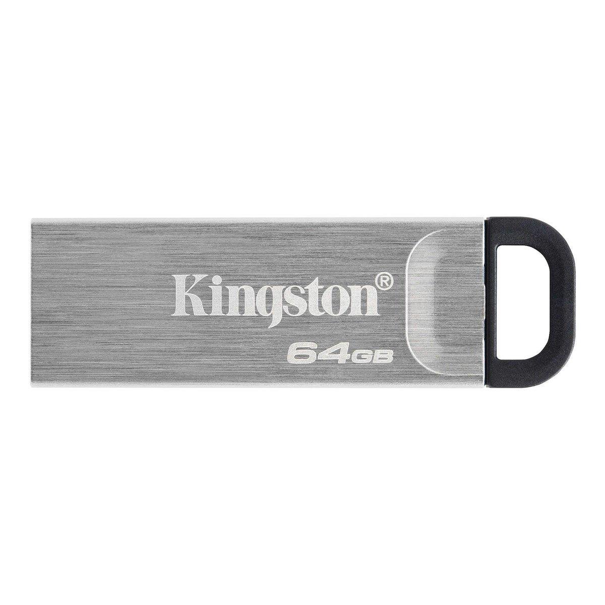 Флеш-память Kingston DT Kyson Gen 1 64 Гб Silver/Black (DTKN/64GB) - фото 1