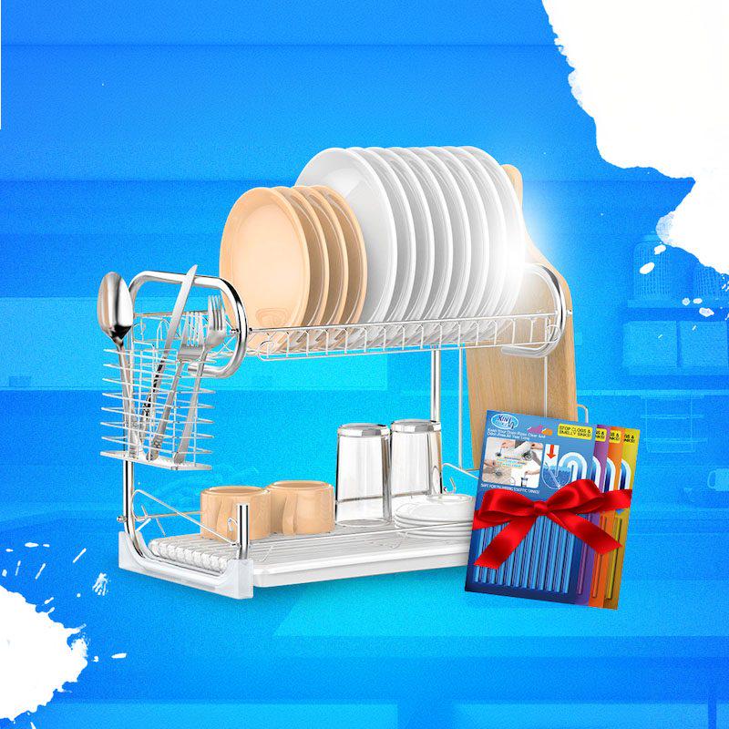 Сушарка для посуду Kitchen Storage металева - фото 2 Сушарка для посуду Kitchen Storage металева - фото 2