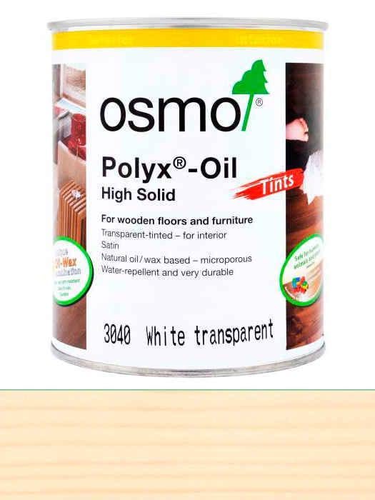 Масло Hartwachs-Öl Farbig Osmo цветное с твердым воском 0,75 л 3040 Белый