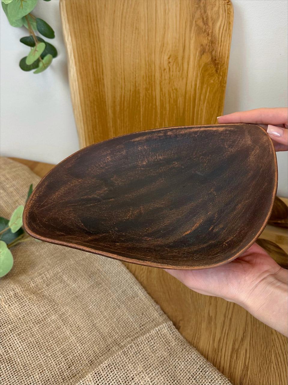 Блюдо овальное керамическое глиняное гладкое 1 л (3003-25) - фото 4