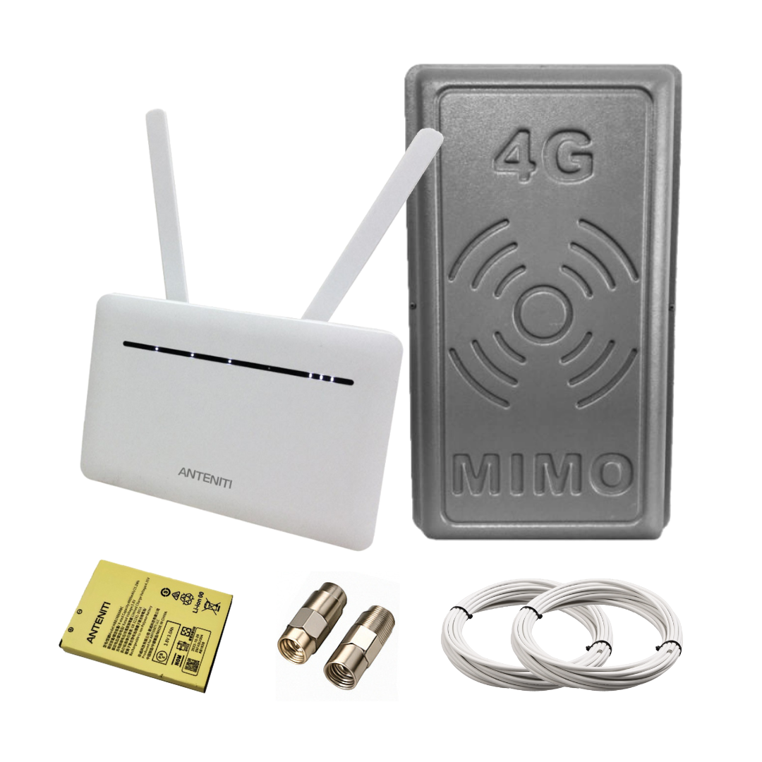 Комплект с аккумулятором 4G Anteniti B535 + антенна RNet MIMO 2х17 Дб все частоты