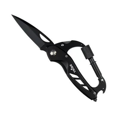 Нож-карабин складной Tribe Carabiner Knife 6в1 (T-MG-0014-black)
