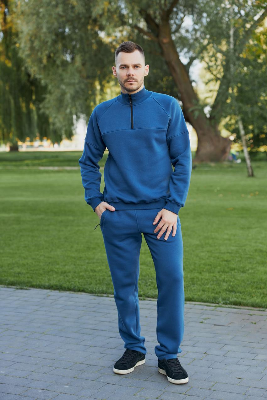 Костюм мужской М141.3 петля прямые брюки/кофта XL Индиго (221-1-63)