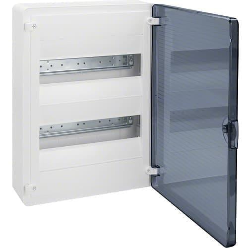 Щит навесной Hager Golf 2 ряда 24 модуля с прозрачной дверью (VS212TD)