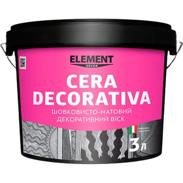 Віск декоративний Cera Decorativa Element Decor база шовковисто-матовий для внутрішніх робіт Прозорий (1822337162)