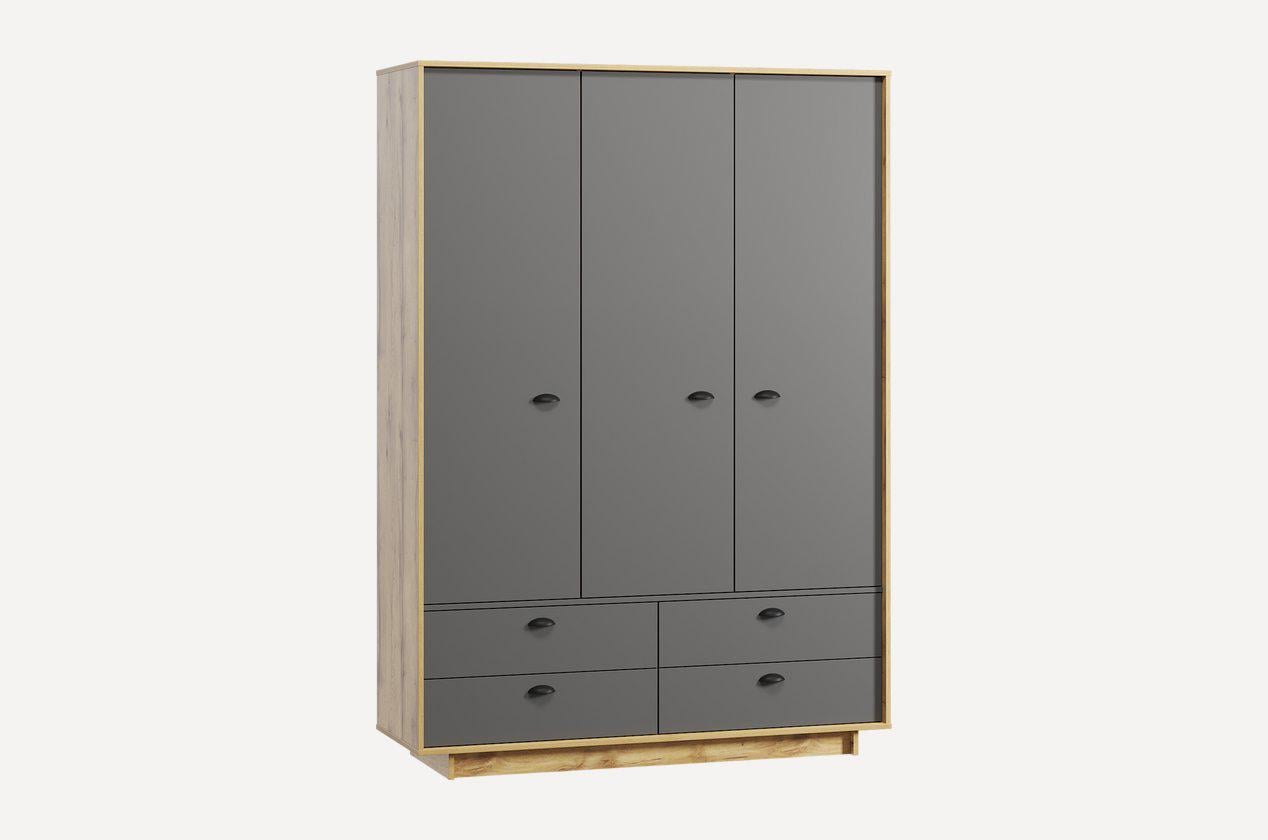 Шкаф со штангой и ящиками Moreli K-0006 1500х2100х500 мм Дуб аппалачи-Антрацит