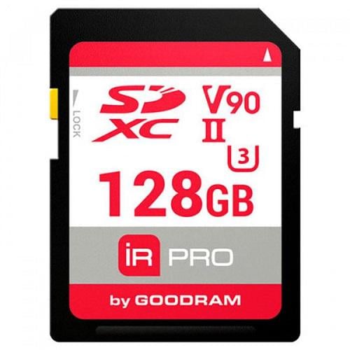 Карта памяти GoodRAM Secure Digital 128 Гб IRDM PRO SDXC V90 UHS-II U3 Retail (IRP-S9B0-1280R11)