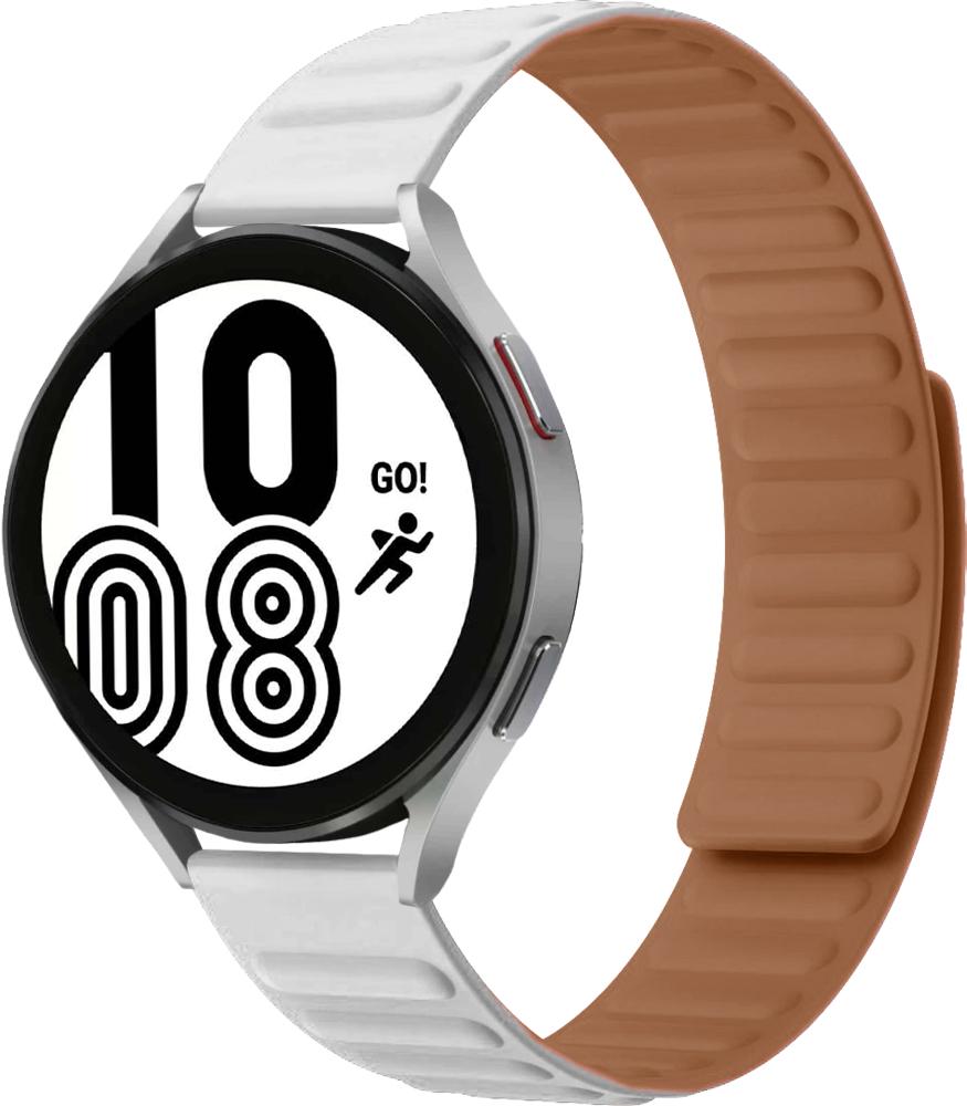 Ремешок Magneter для Galaxy Watch 4 44 мм White (26615-29)