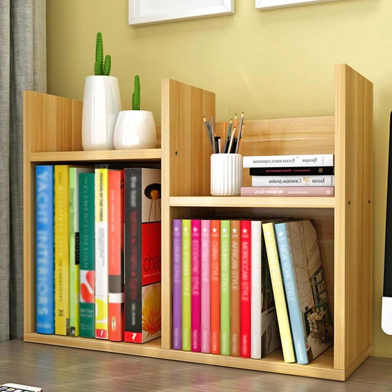 Полка книжная настольная из дерева Хибана Карри (КПА-037503)