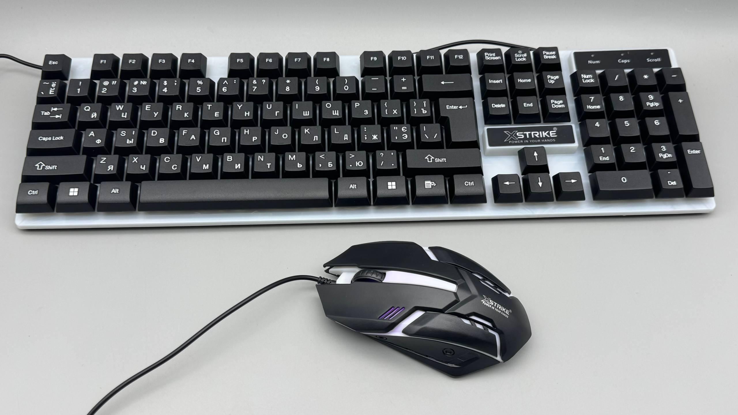 Комплект проводная клавиатура с мышкой Xstrike X-1014 с RGB-подсветкой USB Black (33358730)