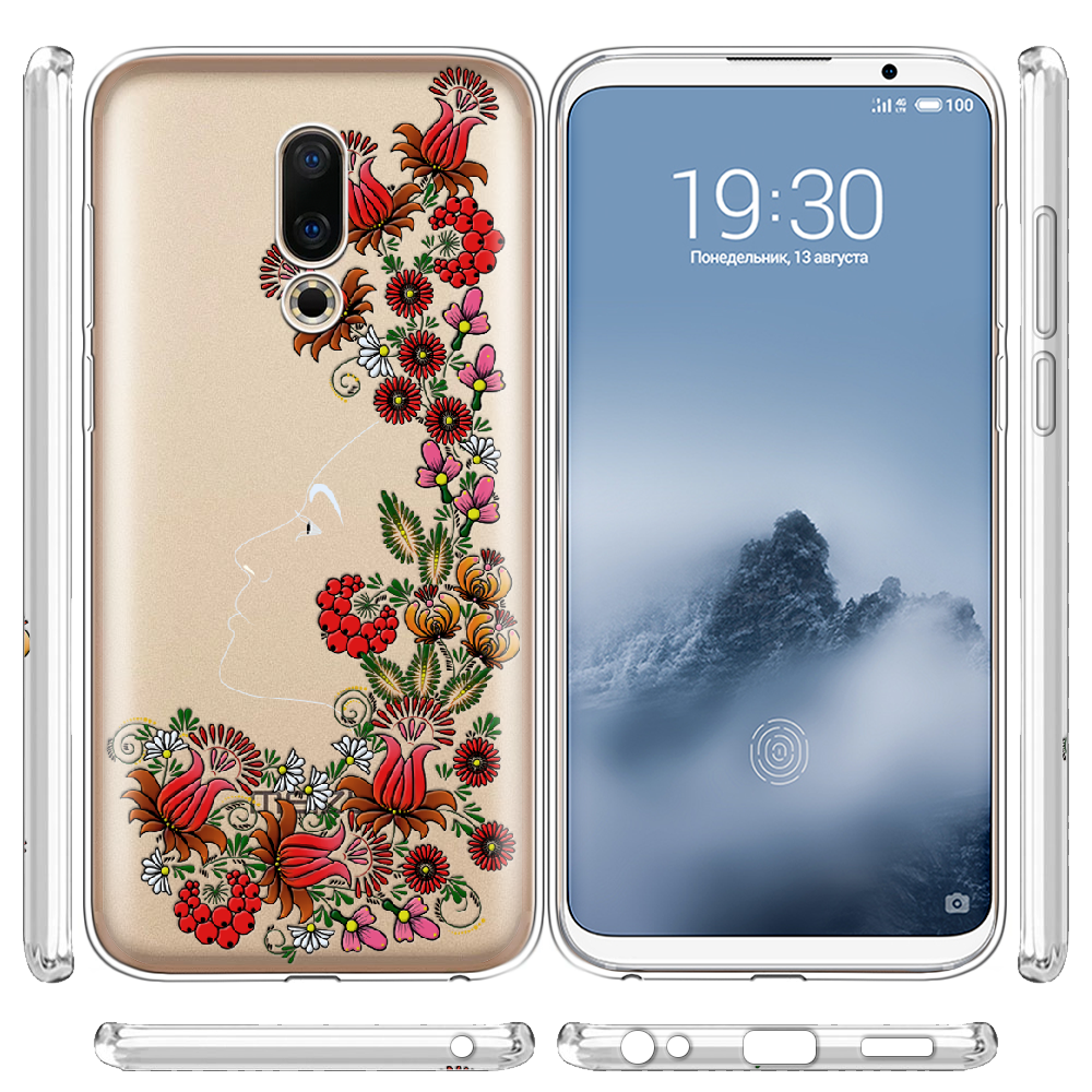 Чехол BoxFace Meizu 16 / 16X 3D Ukrainian Muse Прозрачный силикон (35176-bk64-35176) - фото 3