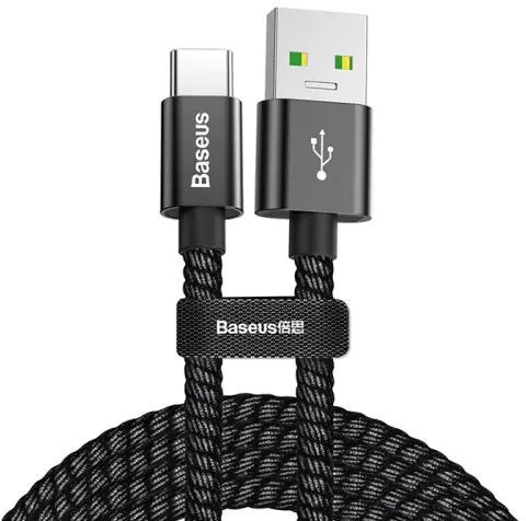 Кабель Baseus Dual-mode Fast Charging Cable USB to Type-C 5A 1 м Black