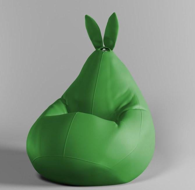 Кресло-мешок SkyPuff Зайка MEGA Груша Zeus Delux экокожа XXXL 160х120 см Green (1601154) Кресло-мешок SkyPuff Зайка MEGA Груша Zeus Delux экокожа XXXL 160х120 см Green (1601154)