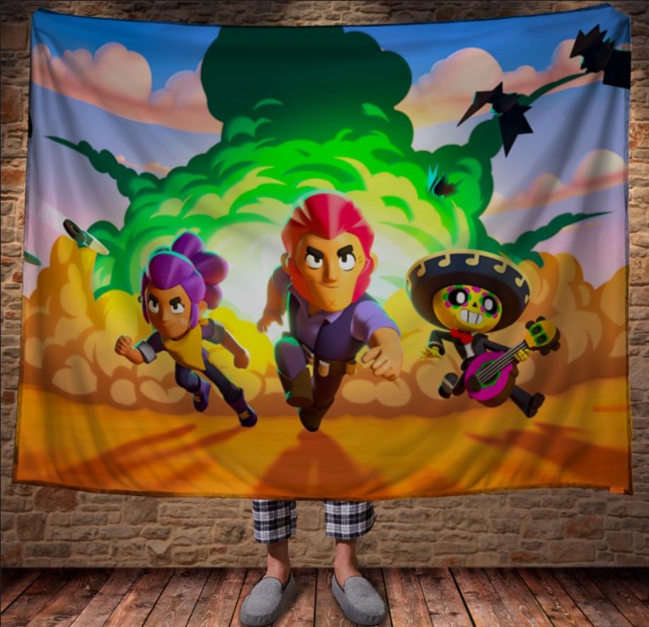 Плед с 3D принтом Бравл Старс 150х200 см (epi_1640) Плед с 3D принтом Бравл Старс 150х200 см (epi_1640)