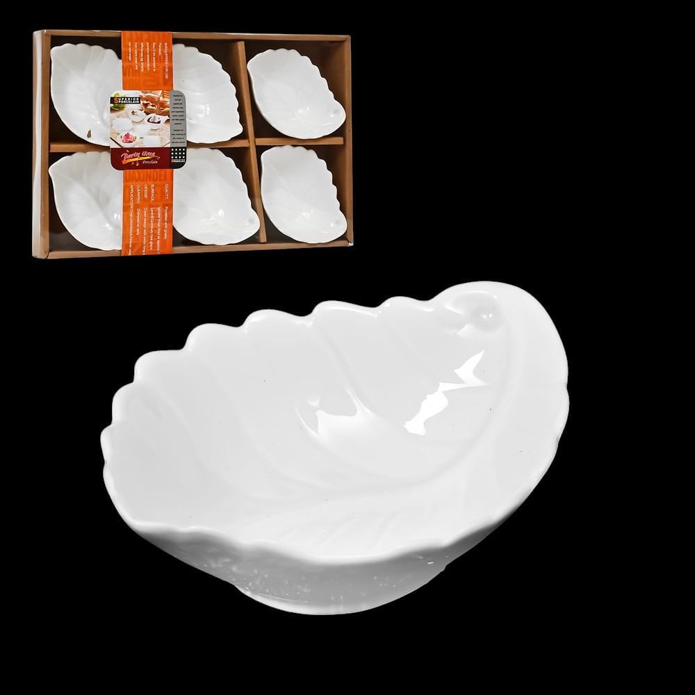 Соусница фарфоровая HOME 6 шт. 25,5х17х3,5 см (R90528)