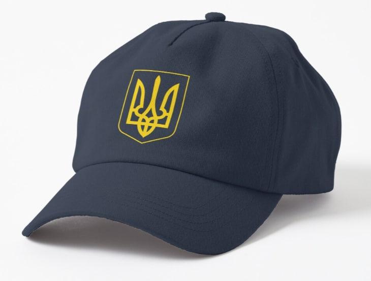 Кепка унисекс Malfini с патриотическим принтом "Классический Герб Украины" Темно-синий (УКР48К-1688362430)