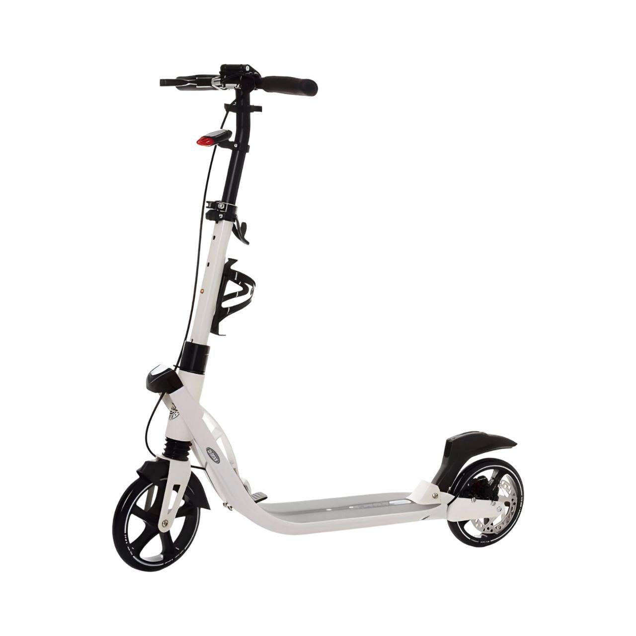 Самокат SR 2-015-3-W дисковый тормоз/держатель для бутылки/фара Белый (25562828)