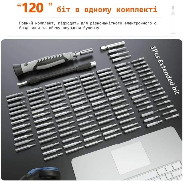 Набір викруток прецизійних для ремонту електроніки 130 шт. (КС-800130) - фото 8