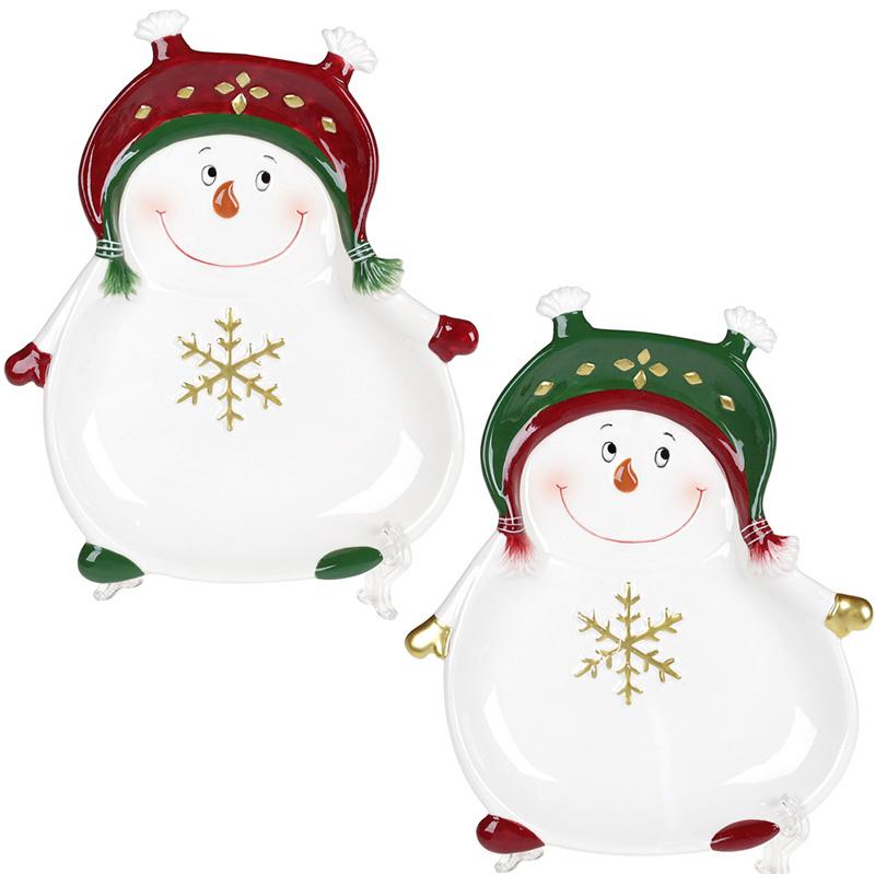 Набор керамических блюд Озорной снеговик 21,5х17,5 см 2 шт. (BD-834-274) Набор керамических блюд Озорной снеговик 21,5х17,5 см 2 шт. (BD-834-274)