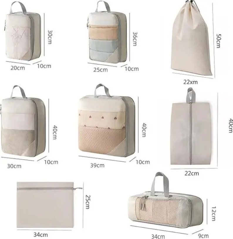 Набір органайзерів 11в1 для подорожей Бірюзовий (КДО-43-12) - фото 3 Набір органайзерів 11в1 для подорожей Бірюзовий (КДО-43-12) - фото 3