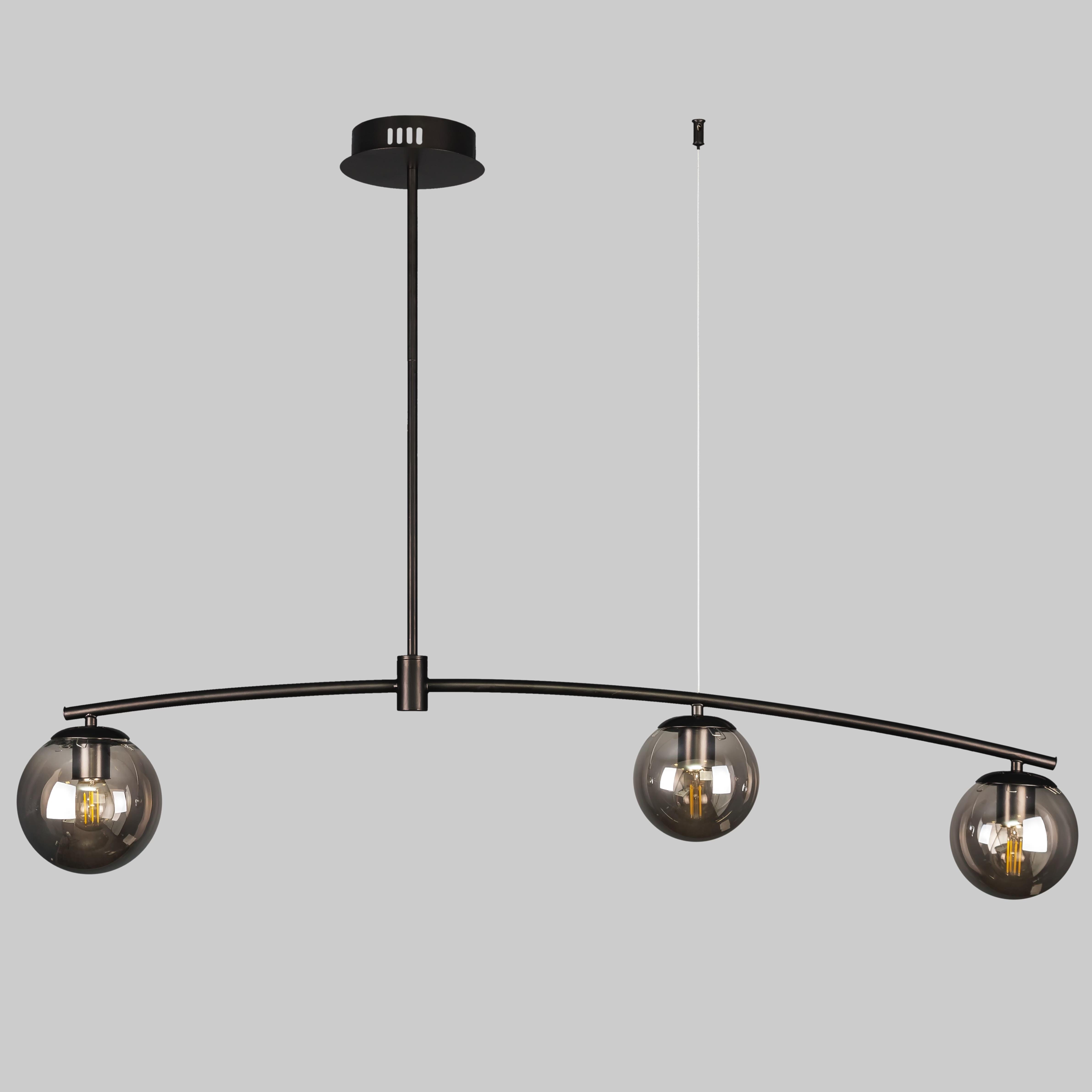 Люстра на 3 плафони Чорний (52-9827-3 BK+BK) - фото 1 Люстра на 3 плафони Чорний (52-9827-3 BK+BK) - фото 1