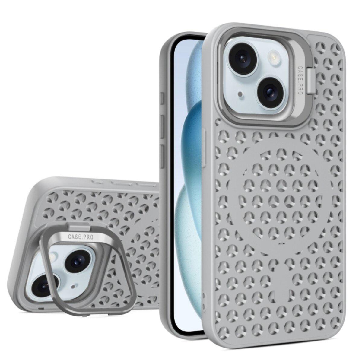 Протиударний чохол із підставкою Cosmic Grater Stand for Apple iPhone 15 Grey