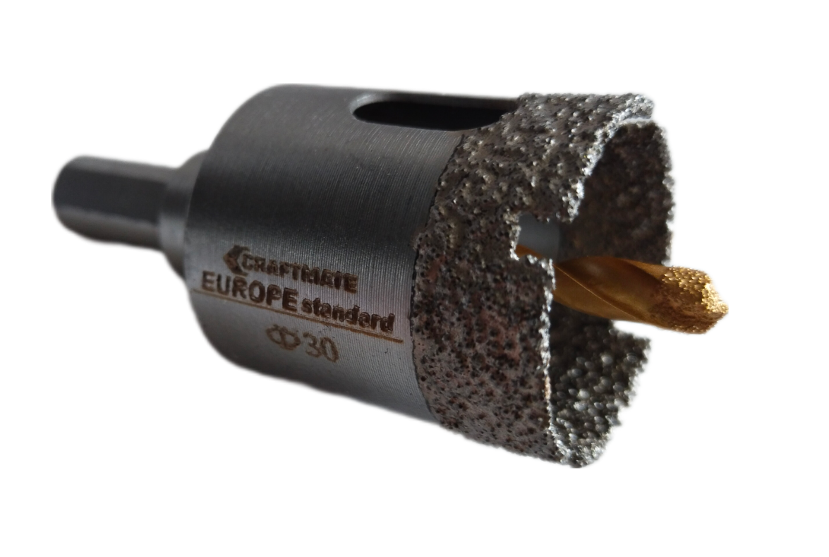 Сверло алмазное Craftmate 30 мм по керамограниту с направляющим (30CR-Napr) - фото 1 Сверло алмазное Craftmate 30 мм по керамограниту с направляющим (30CR-Napr) - фото 1