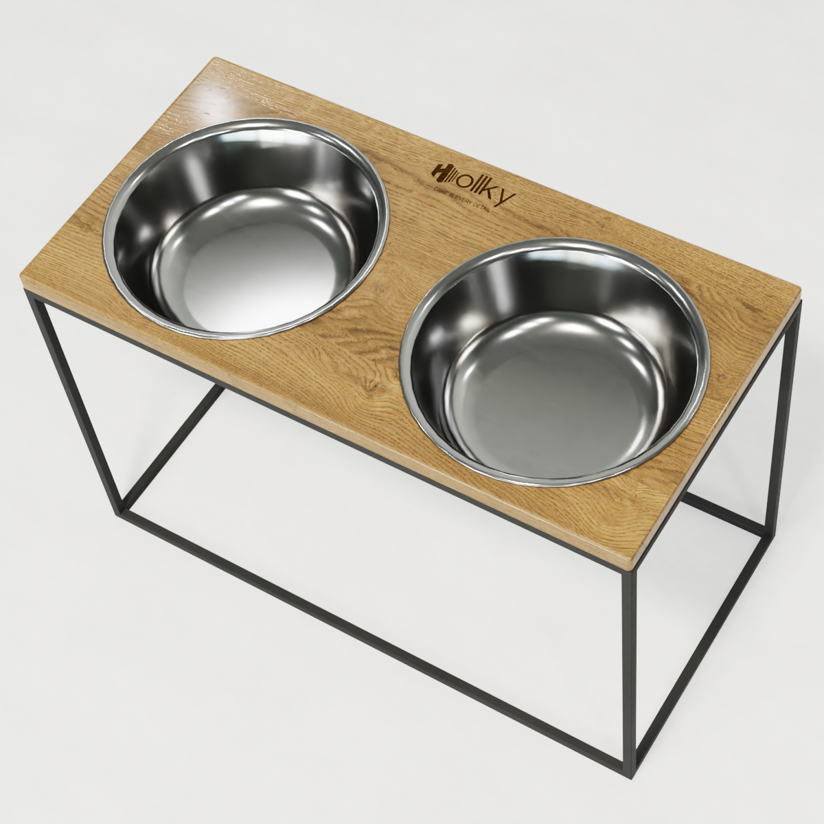 Миски на підставці для дуже великих собак Hollky Base XXL40 2х2,8 л (BXXL40-643240-GRNT) - фото 5 Миски на підставці для дуже великих собак Hollky Base XXL40 2х2,8 л (BXXL40-643240-GRNT) - фото 5