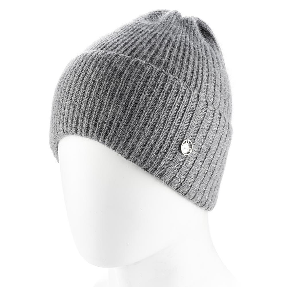 Шапка женская ангоровая сверху собрана Atrics WH909 утепленная флисом с отворотом Графитовый - фото 1 Шапка женская ангоровая сверху собрана Atrics WH909 утепленная флисом с отворотом Графитовый - фото 1