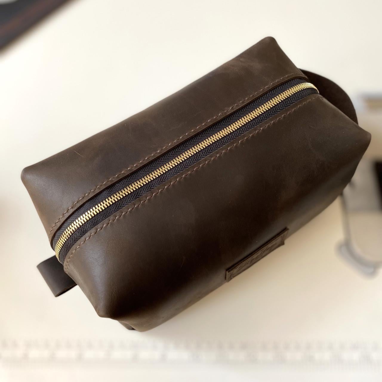 Несесер кожаный Stedley Voyage Case M Темно-коричневый (2801429788)