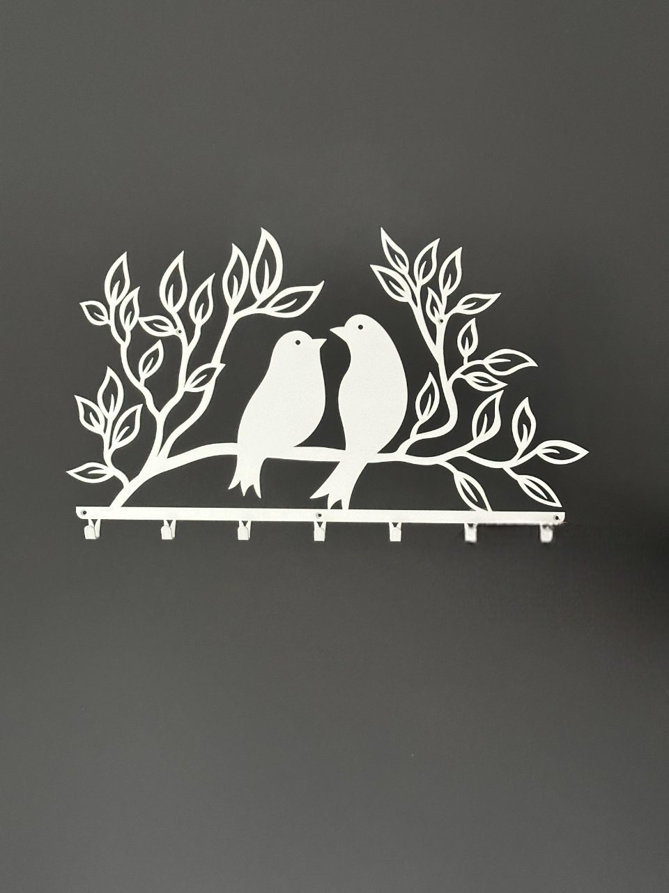 Вішалка для одягу та аксесуарів Пташки 7 гачків 60 см Білий (27022517LWHT)