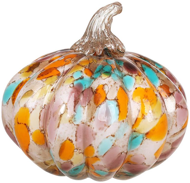 Тыква декоративная стеклянная Royal Glass Decor ручная работа Ø 18х15,5 см (BD-448-123)