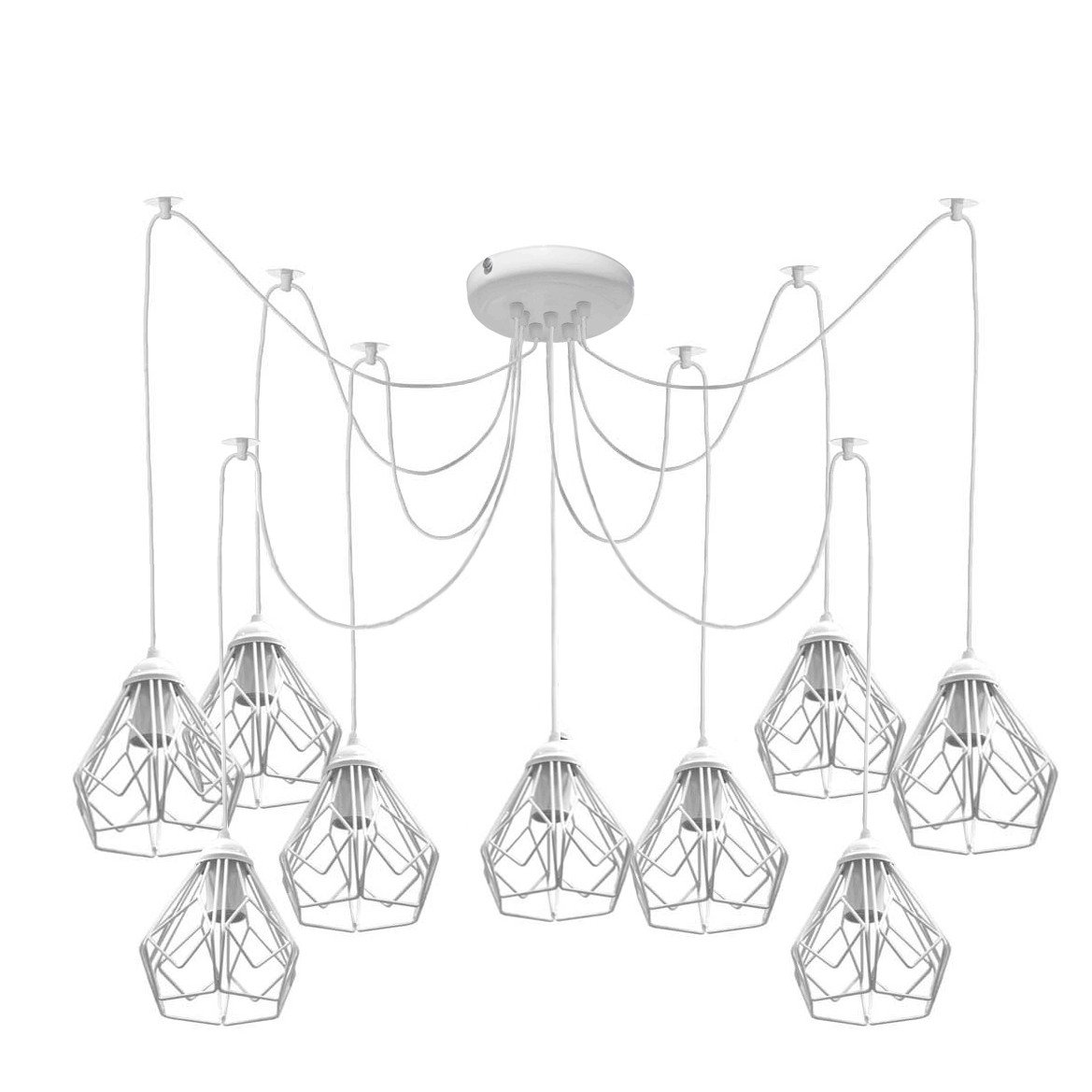 Люстра-паук MSK ELECTRIC Milan на девять плафонов (NL 538-9 W)