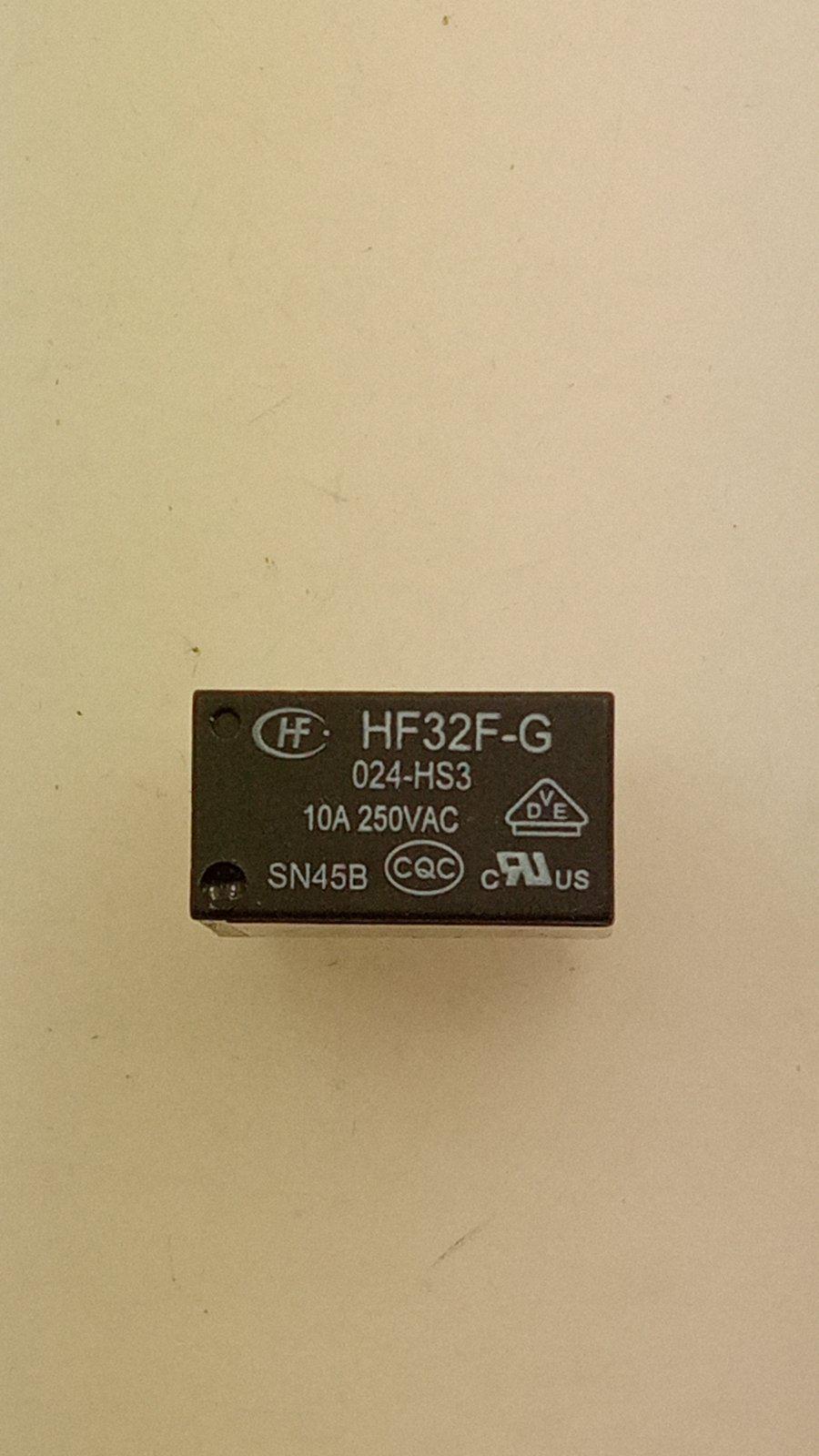 Реле HF32F-G-024-HS3 24V 10A 18x10x15,5 (13721)