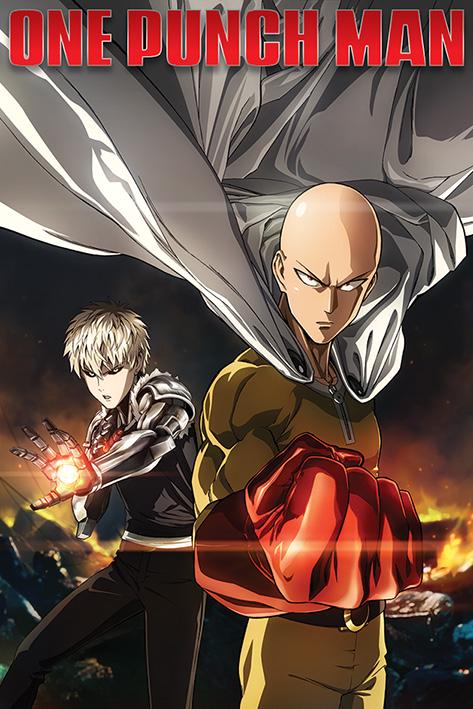 Постер плакат Ванпанчмен Разрушение/One Punch Man Destruction 61x91,5 см