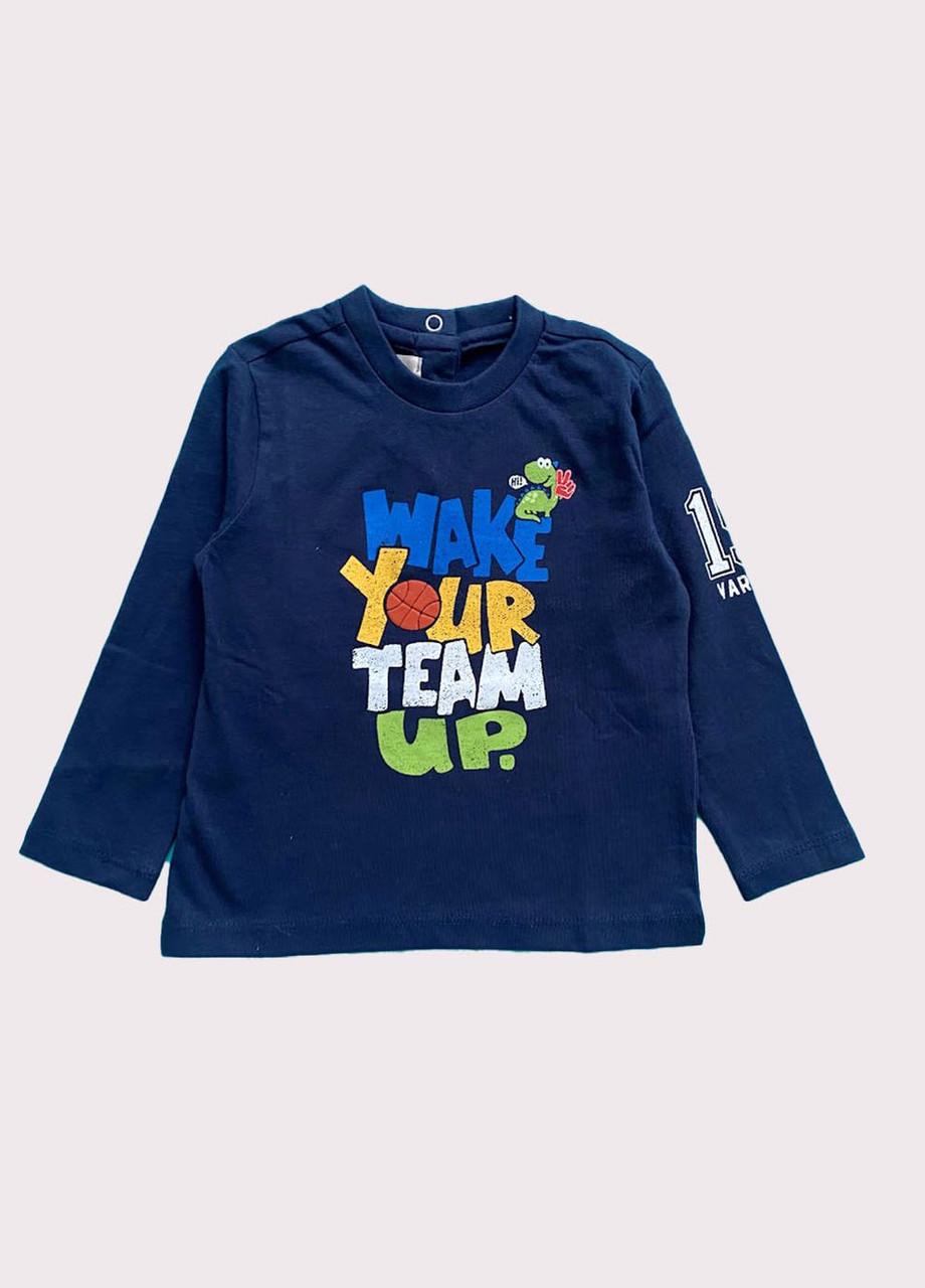 Реглан детский Chicco хлопчатобумажный с рисунком 3-6 мес. 68 см Синий (2082681926)