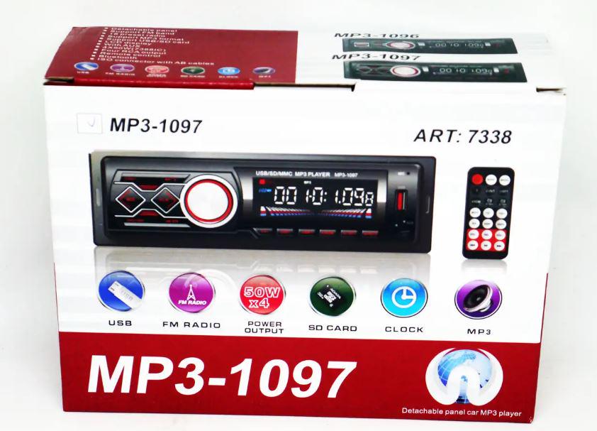 Автомагнітола 1DIN 1097BT Bluetooth/MP3 Player/FM/USB/microSD/AUX (17504) - фото 5