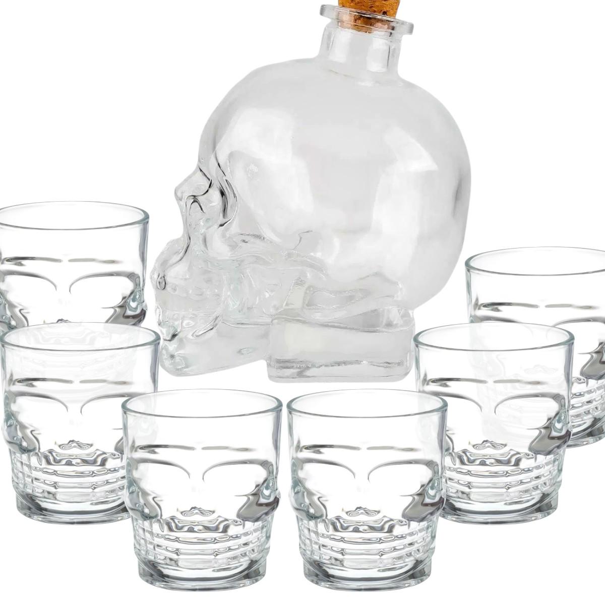 Набір графин та склянки для напоїв KITUA Череп 7 предметів