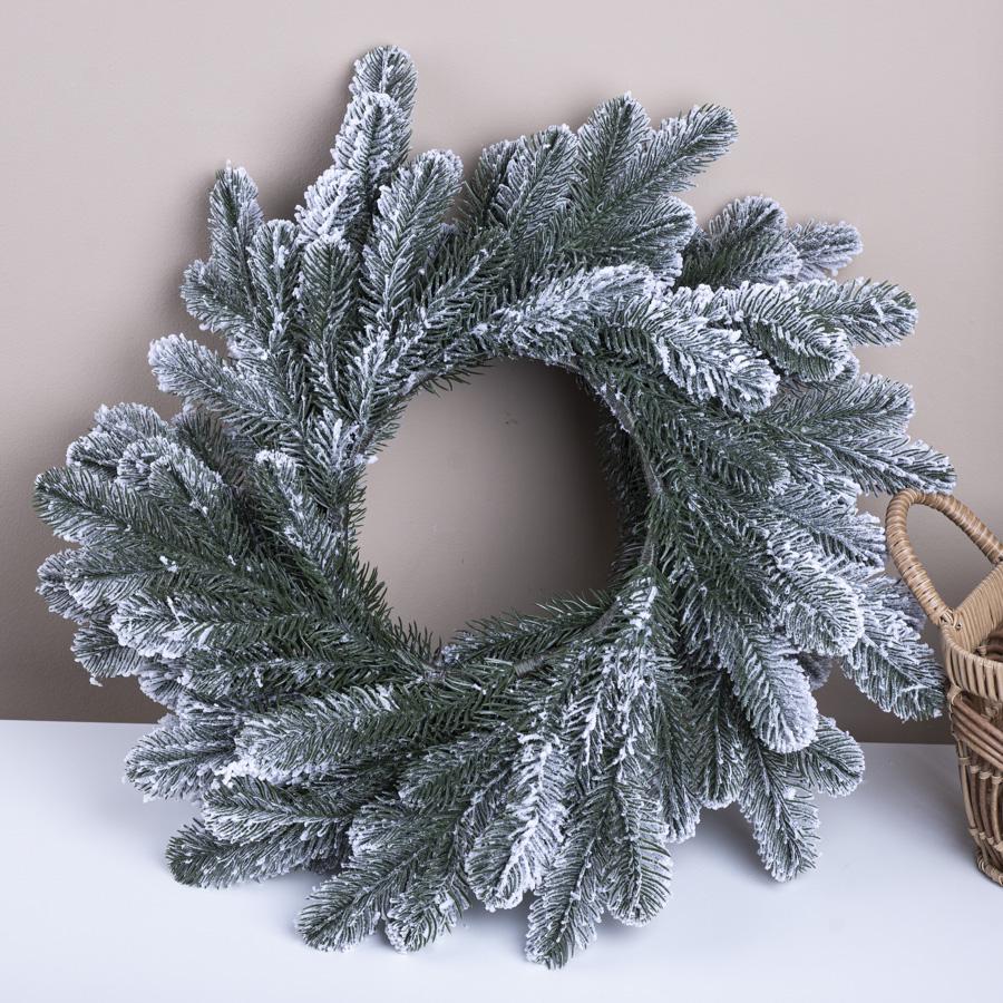 Вінок з ялини Еліт засніжений (7340) - фото 2