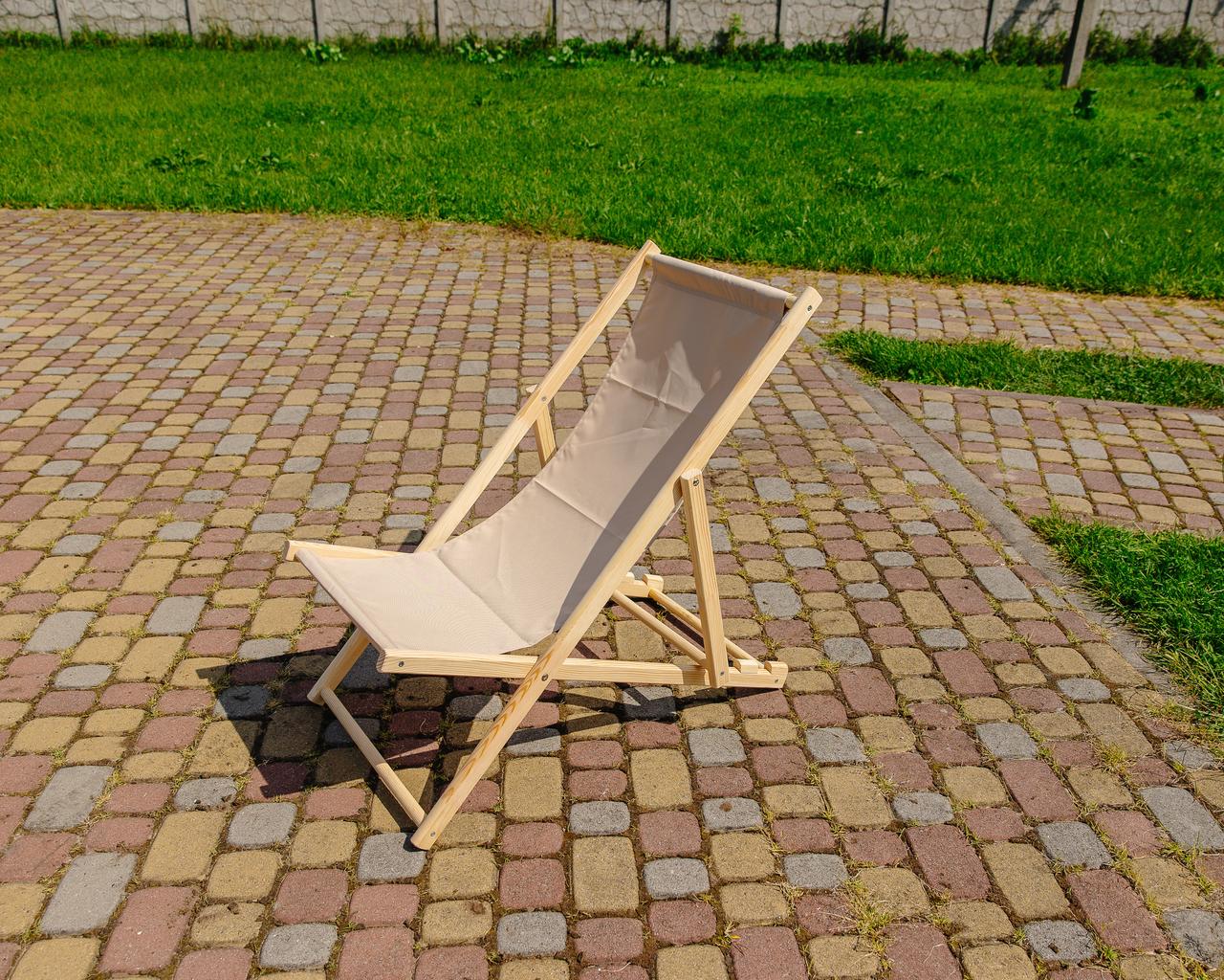 Шезлонг для дачи тканевый XRmaster Капучино (0001491) - фото 2