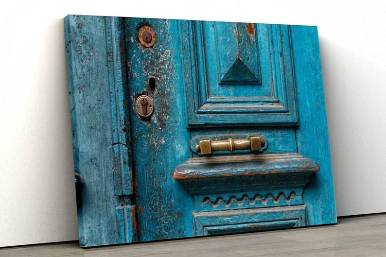 Картина на холсте KIL Art Старая голубая дверь 51x34 см (216)