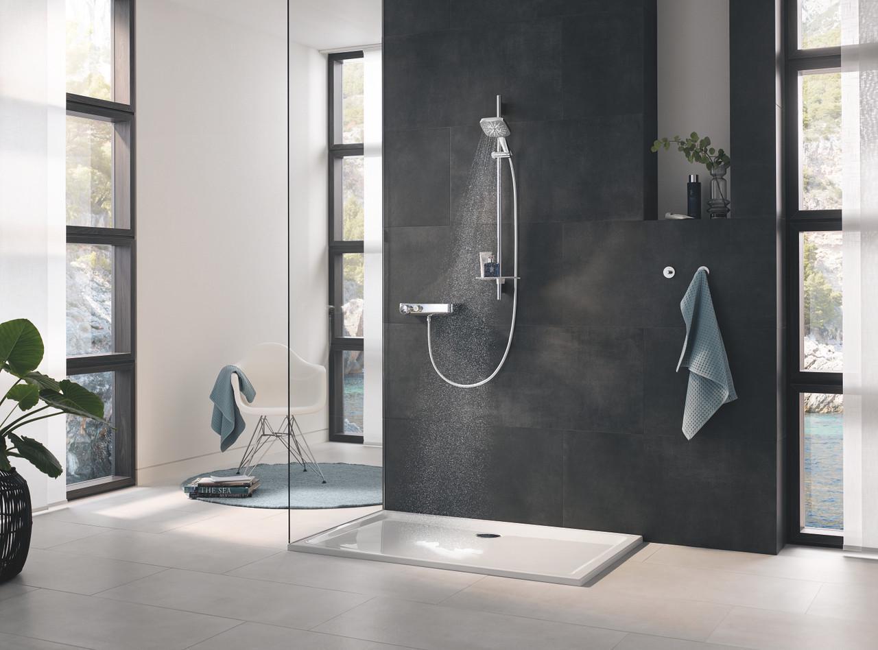 Душевый гарнитур Grohe Rainshower SmartActive со штангой 3 режима струи (26586000) - фото 7