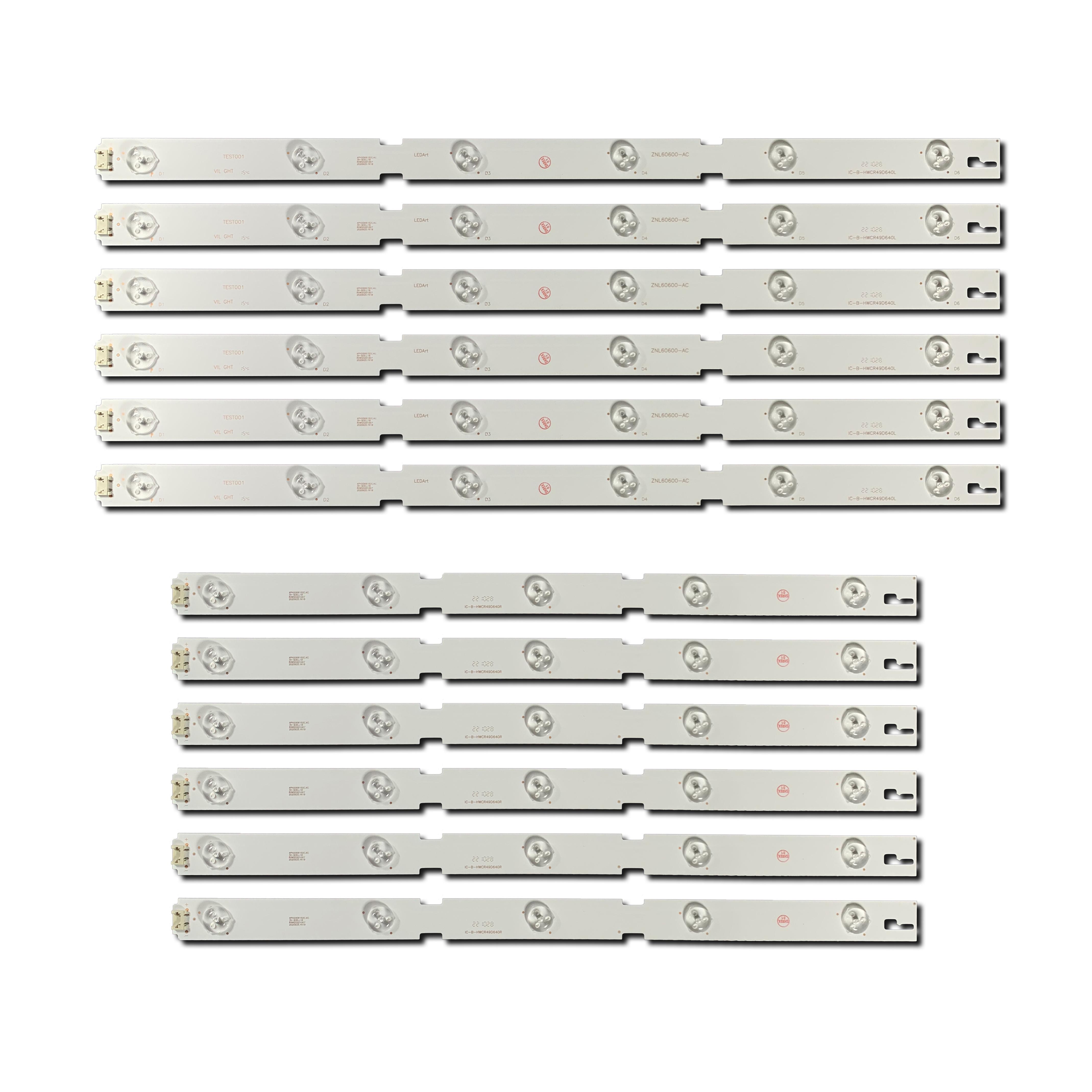 Комплект LED подсветки для 49" IC-B-HWCR49D640R ZNL60600-ACIC-B-HWCR49D640L ZNL60600-AC/IC-B-HWCR49D640R (ART-12862)